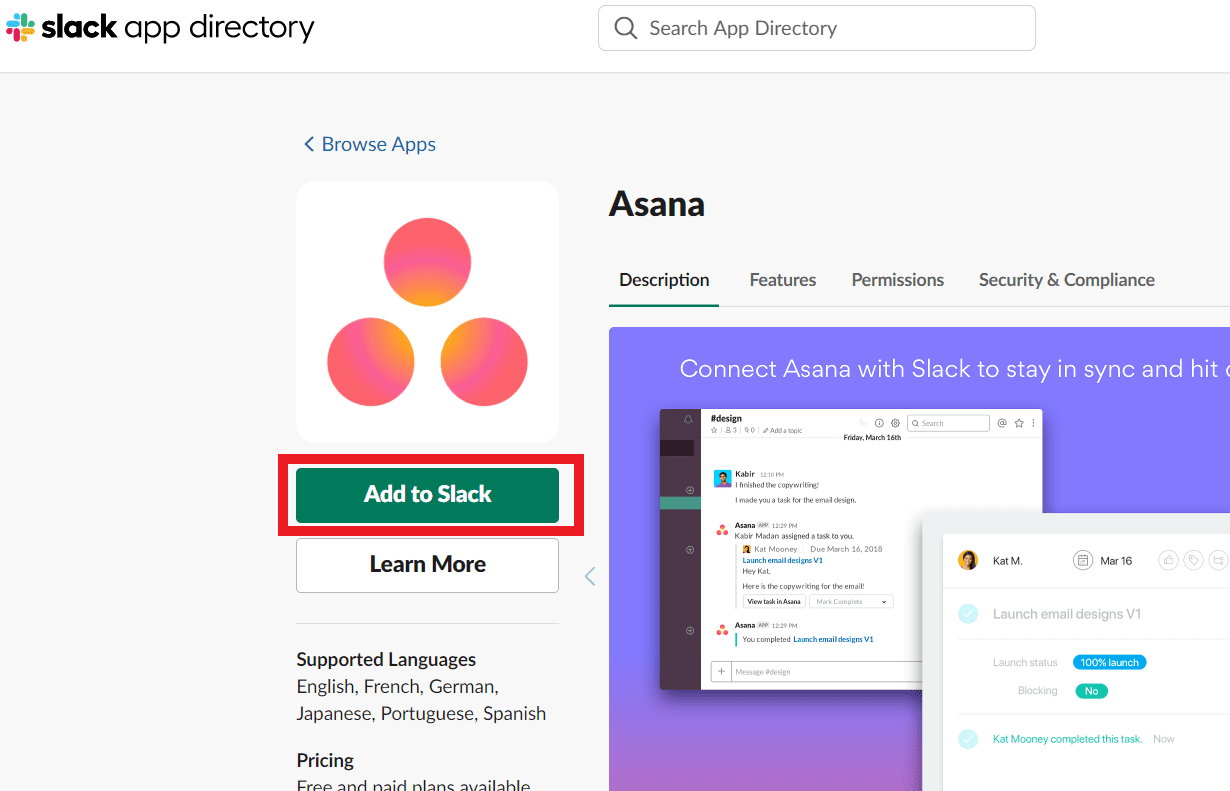 Add Asana to Slack for Asana Slack Integration